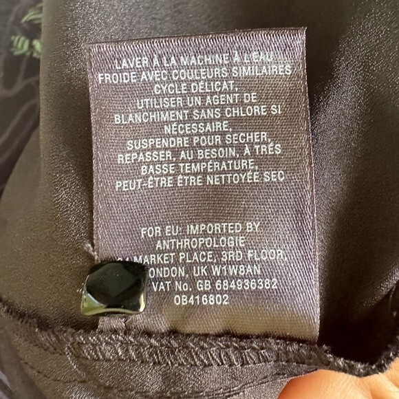 Anthropologie Maeve Brelin Floral Sheer Mix Print Button Down Lined Dress PS - Picture 8 of 9